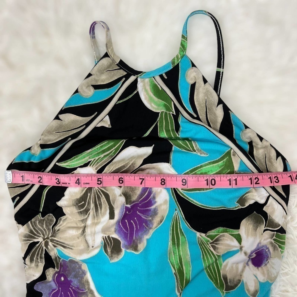 Cache Y2K Floral Halter Dress Lightweight Stretch Size Small - Picture 13 of 16